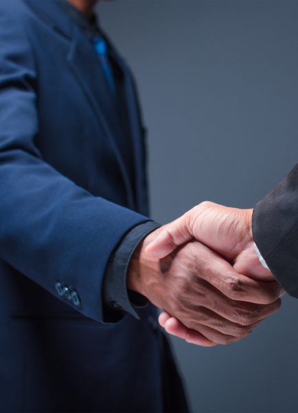 Business people shaking hands in an office